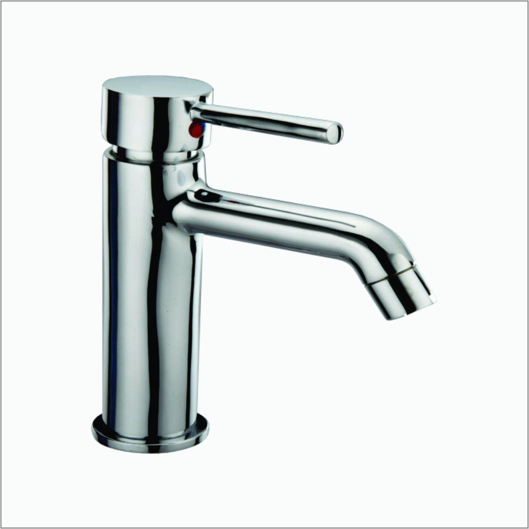 Contemporary designer basin mixer for luxury bathroom décor.
